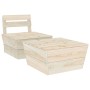 Set Divani da Giardino 2 pz in Legno di Abete Impregnato