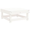 Set Salotto da Giardino 7 pz Bianco in Legno Massello di Pino