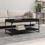 Tavolino da Salotto Nero 100x49x45 cm in Legno Multistrato