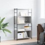 Libreria Grigio Sonoma 80x30x145,5 cm Legno Multistrato e Ferro