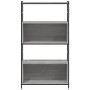 Libreria Grigio Sonoma 80x30x145,5 cm Legno Multistrato e Ferro