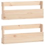 Scarpiere a Parete 2 pz 59x9x23 cm Legno Massello di Pino