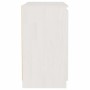Armadietto Bianco 60x36x65 cm in Legno Massello di Pino