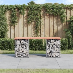 Panca da Giardino Design Gabbione 103x31x42 cm Massello Douglas