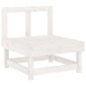 Set Salotto da Giardino 5 pz Bianco in Legno Massello di Pino