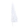 Albero di Natale a Metà Preilluminato con Palline Bianco 180 cm