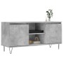 Mobile Porta TV Grigio Cemento 104x35x50cm in Legno Multistrato