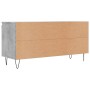 Mobile Porta TV Grigio Cemento 104x35x50cm in Legno Multistrato