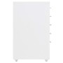 Schedario Mobile Bianco 28x41x69 cm in Metallo