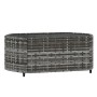 Set Divani da Giardino 4 pz con Cuscini in Polyrattan Grigio