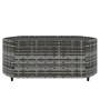 Set Divani da Giardino 4 pz con Cuscini in Polyrattan Grigio