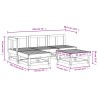 Set Salotto da Giardino 5 pz Bianco in Legno Massello di Pino