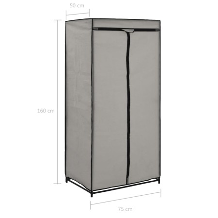 Armadio 2 pz Grigio 75x50x160 cm