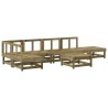 Set Salotto da Giardino 7 pz in Legno Impregnato di Pino