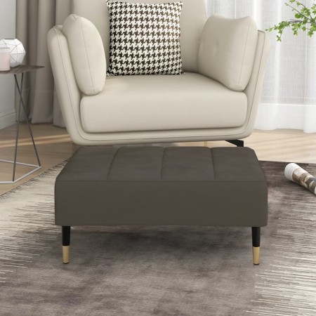 Poggiapiedi Grigio Scuro 78x56x32 cm in Velluto