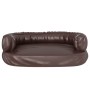 Letto Cani Ergonomico Gommapiuma Marrone 60x42 cm in Similpelle