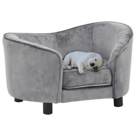 Divano per Cani Grigio 69x49x40 cm in Peluche