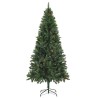 Albero di Natale Preilluminato con Pigne Verde 210 cm