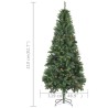 Albero di Natale Preilluminato con Pigne Verde 210 cm