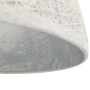 Lampadario da Soffitto Bianco e Argento Ø50 cm E27