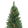 Albero di Natale Preilluminato con Palline Verde 210 cm