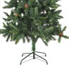 Albero di Natale Preilluminato con Palline Verde 210 cm