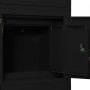 Armadio per Ufficio Nero 90x40x180 cm in Acciaio