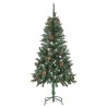 Albero di Natale Preilluminato con Palline e Pigne 150 cm