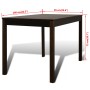 Set Tavolo da Pranzo con 4 Sedie Marrone