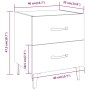 Comodini 2 pz Neri 40x35x47,5 cm
