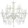 Candelabro a 2 Livelli Bianco 15 Lampadine E14