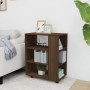 Armadietto con Ruote Rovere Marrone 60x35x75 cm in Legno