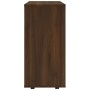 Armadietto con Ruote Rovere Marrone 60x35x75 cm in Legno