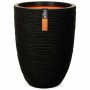 Capi Vaso Nature Rib Elegante Basso 46x58 cm Nero KBLR783