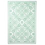 Esschert Design Tappeto da Esterno 182x122 cm a Tessere Verde e Bianco