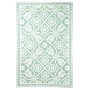 Esschert Design Tappeto da Esterno 182x122 cm a Tessere Verde e Bianco