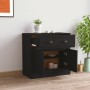 Credenza Nera 70x35,5x67,5 cm in Legno Multistrato