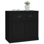 Credenza Nera 70x35,5x67,5 cm in Legno Multistrato