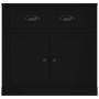 Credenza Nera 70x35,5x67,5 cm in Legno Multistrato