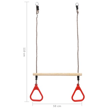 Barra Oscillante a Trapezio con Anelli