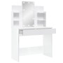 Toeletta con Luci LED Bianco Lucido 96x40x142 cm