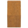 Fioriere da Parete 2 pz Ruggine in Acciaio Corten 30x10x25 cm