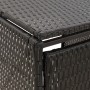 Copribidone Doppio Nero 140x80x117 cm in Polyrattan