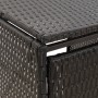 Copribidone Quadruplo Nero 274x80x117 cm in Polyrattan