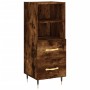 Credenza Rovere Fumo 34,5x34x180 cm in Legno Multistrato