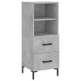 Credenza Grigio Cemento 34,5x34x180 cm in Legno Multistrato