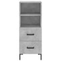 Credenza Grigio Cemento 34,5x34x180 cm in Legno Multistrato