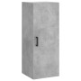 Credenza Grigio Cemento 34,5x34x180 cm in Legno Multistrato