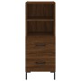 Credenza Rovere Marrone 34,5x34x180 cm in Legno Multistrato