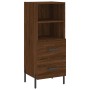 Credenza Rovere Marrone 34,5x34x180 cm in Legno Multistrato